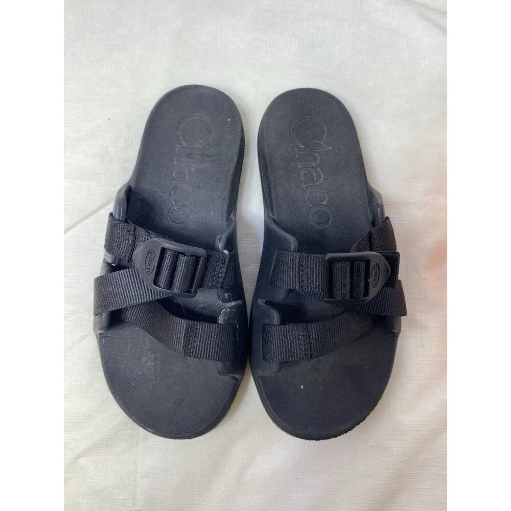 Chaco Chillos Kids Size 3K Black Slip On Outdoors Sport Slides JCH180337